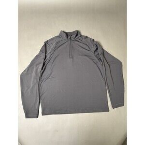 Cutter & Buck Sweater Mens Large L Dark Grey CB DryTec 1/4 Zip Pullover Sport